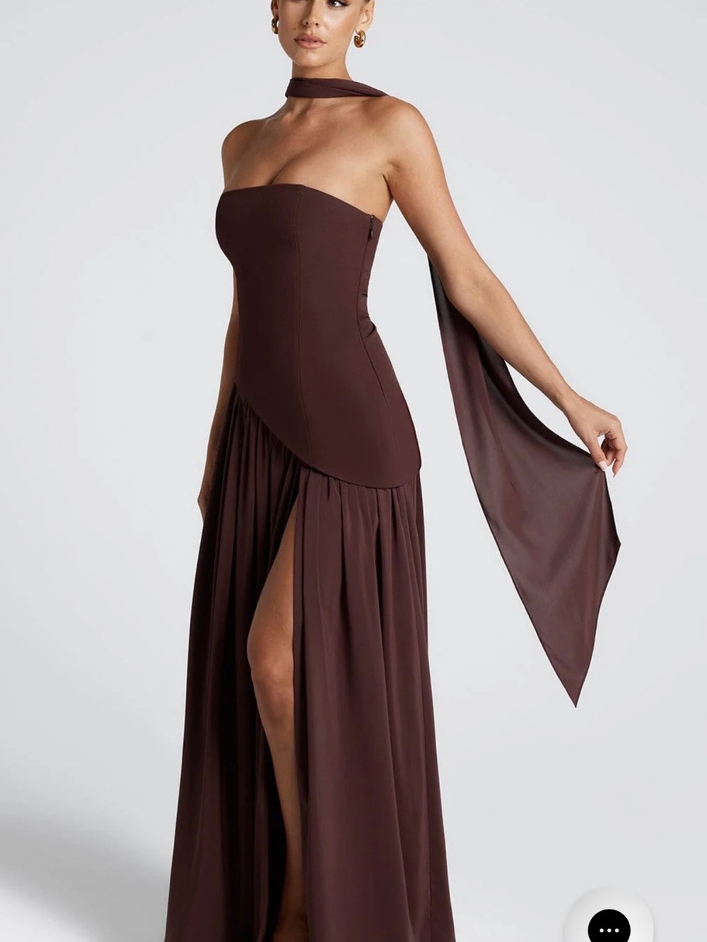 Babyboo Maliyah Maxi Dress - Plum Brown - Picture 2 of 12